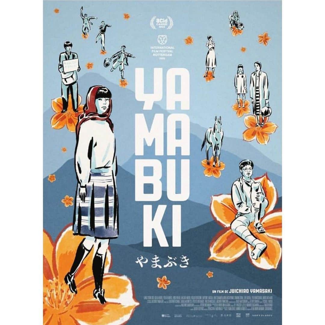 祷キララのインスタグラム：「映画「やまぶき」が8月2日からフランスで劇場公開されます。上映はカンヌ映画祭ぶり！ついにフランスでの公開が決まってとっても嬉しく、楽しみです。たくさんの方に観てもらえますように！ “YAMABUKI”the movie will finally back to France for the first time since Cannes International Film Festival 2022!! It’ll be released on August 2. I really wish this Japanese-French film will be seen and loved by many people there🌼  #Repost @survivance_distribution with @use.repost ・・・ 🌄 𝐘𝐀𝐌𝐀𝐁𝐔𝐊𝐈 de Juichiro Yamasaki, au cinéma le 2 août.  ✨ Un conte social et écologiste d'une extraordinaire force poétique.  ⭐ Sélection @association_acid - #cannes2022 et sélection officielle à l'@iffr.  👉 Maniwa, petite ville minière de l’ouest du Japon. Chang-su, ancien cavalier de l’équipe de Corée du Sud, criblé de dettes, travaille dans une carrière. Il vit avec Minami qui a fui son mari. Yamabuki, lycéenne, se met elle à manifester de manière silencieuse à un carrefour. À leur insu, les vies des habitants de Maniwa commencent à s’entrecroiser.  #yamabuki @juichiro_yamasaki #juichiroyamasaki @inori.kilala #kilalainori #yohtakawase @wada.misa #misawada #masakimiura #acid #cannes2022 #iffr #cinemajaponais #cinemaindependant #filmjaponais #filmindependant #japon #maniwa #coree #asiedusudest #villeminiere #mines @hanabi_community」