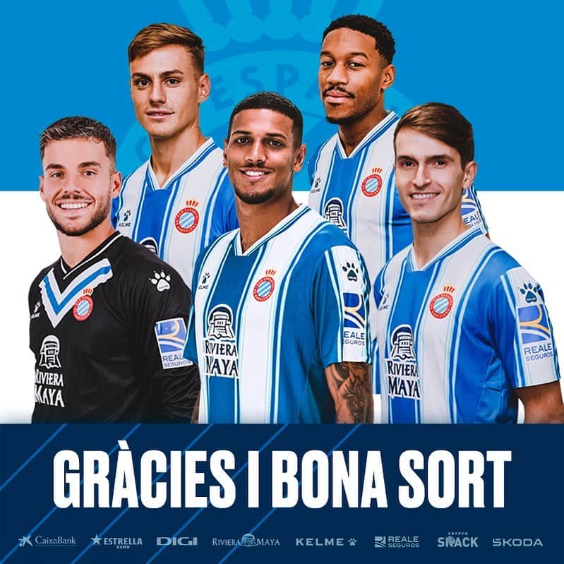 RCDエスパニョールのインスタグラム：「✍️ OFICIAL | @alvaroferllo, @dani9gomez, @viniciusouza_8, @denissuarezfernandez i @ronael_pierreg tornaran als seus clubs d'origen després de finalitzar el període de cessió a l'#RCDE.  ¡Gracias y suerte en vuestras nuevas etapas!」