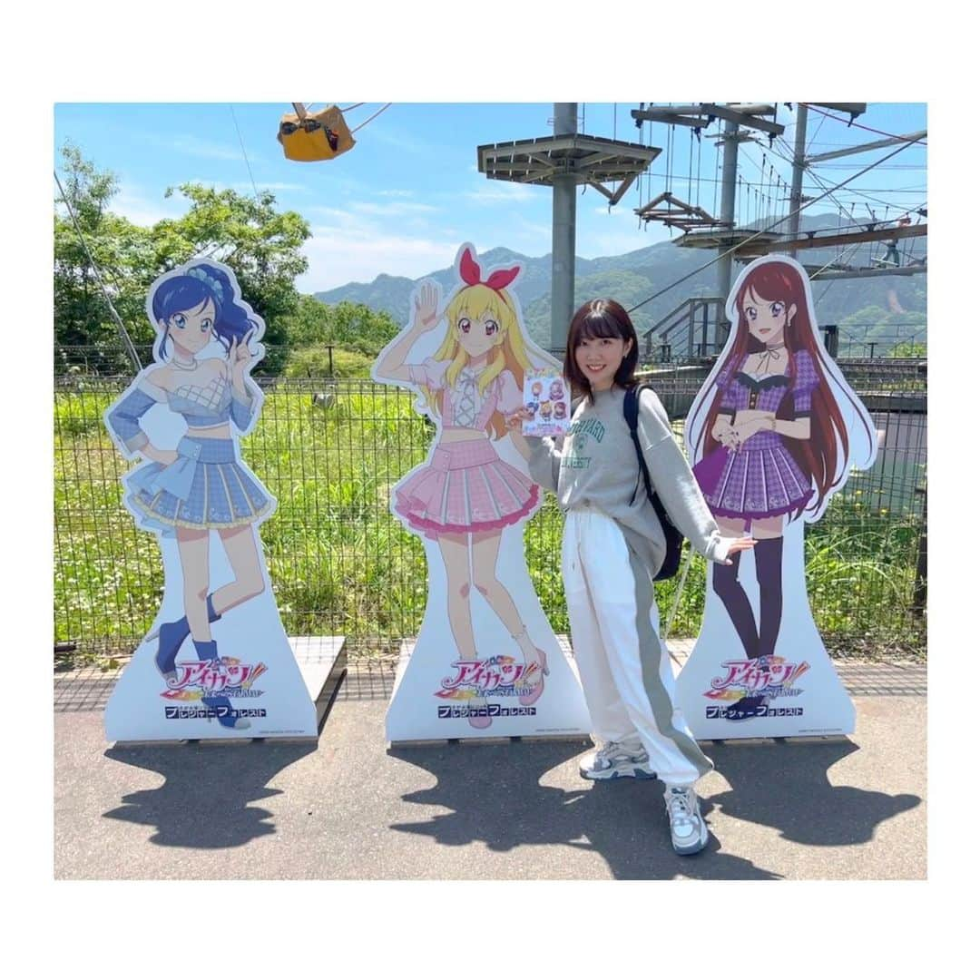 諸星すみれさんのインスタグラム写真 - (諸星すみれInstagram)「YouTube動画投稿しました！ 実は昨日設定ミスでフライング公開しちゃったのですが… 改めまして！！ 「さがみ湖リゾート プレジャーフォレスト」さんでの「アイカツ！」シールラリーの様子をお届け！ マッスルモンスターの動画もお楽しみに◎  #さがみ湖リゾートプレジャーフォレスト #相模湖 #プレジャーフォレスト #アイカツ #アイカツ10th #シールラリー #星宮いちご #霧矢あおい #紫吹蘭 #ソレイユ」6月6日 20時46分 - sumire__morohoshi