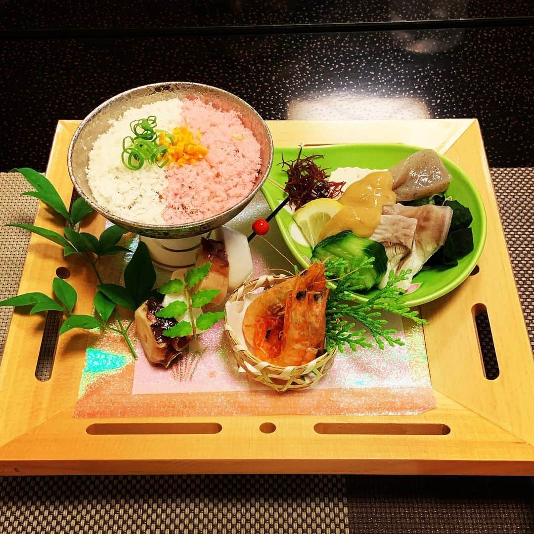 志摩有子さんのインスタグラム写真 - (志摩有子Instagram)「宇和島に住む食いしん坊仲間に連れてきてもらったのが郷土料理のお店かどやさん。瀬戸内ならではの新鮮な魚介に昔ながらの郷土料理をあれこれ頂いた後の締めくくりはやっぱり鯛めし。ぷりぷりの鯛にまろやかな卵が相まって、これは贅沢な卵かけごはんだ。  #宇和島グルメ #宇和島鯛めし #丸すし #贅沢tkg」6月6日 21時39分 - ariko418