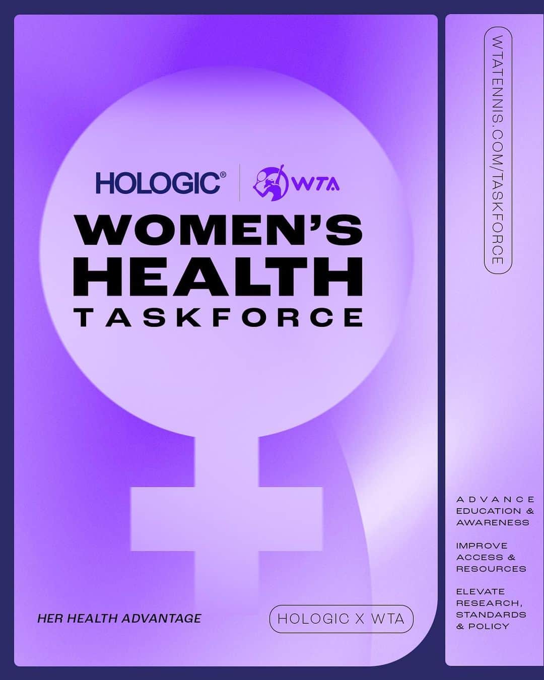 WTA（女子テニス協会）のインスタグラム：「Introducing the Hologic WTA Women’s Health Taskforce 👩‍⚕️👩‍⚕️   The WTA Performance Health team and Official Health Partner, @hologic, are joining forces to further lead women’s health into the future 🤝   #HOLOGICxWTA #HerHealthAdvantage」