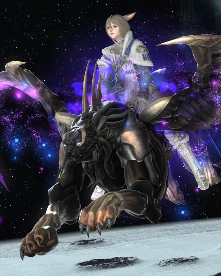 FINAL FANTASY XIVのインスタグラム：「Add the Lynx of Fallen Shadow to your mount collection!⁣ ⁣ How many totems have you acquired from the Voidcast Dais (Extreme) so far?⁣ ⁣ #FFXIV #FF14」