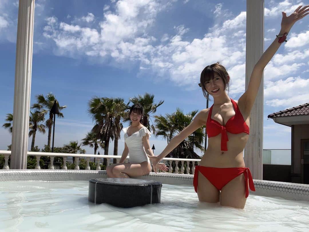 一瀬優美さんのインスタグラム写真 - (一瀬優美Instagram)「久しぶりのプチ旅行🏖 お天気晴れて最高ーーーすぎた！  #竜宮城 #竜宮城スパホテル三日月 #竜宮城スパ #プール #水着」6月6日 22時04分 - yuumi_ichinose