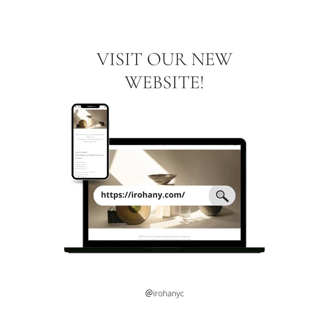 大塚良子のインスタグラム：「. @irohanyc のWEBSITEをリニューアルしました！ 今後はオンラインショップや 器のレンタルサービスも始める予定です♪  作家さんの想いを大切に とても小さな規模感でやってますが志は高く、頑張ります。  Top page / Utsuwa Thank you!✨ @momohinashige @hirotsune_nakazato  @glass_tai.m @iitaka_kousaku」