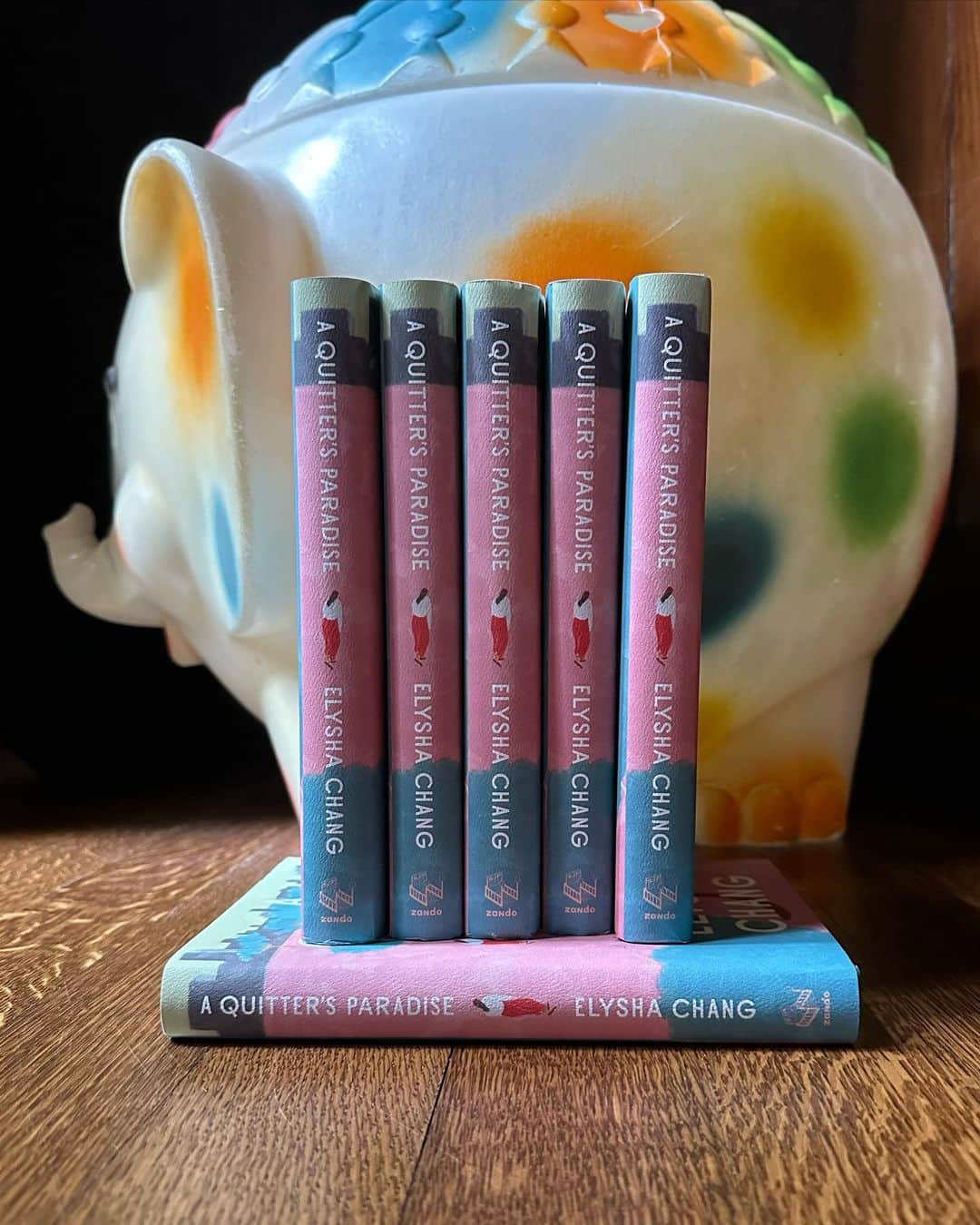 のインスタグラム：「Happy publication day!!!! Plenty. Enough for everyone. A Quitter’s Paradise, Elysha Chang’s divine debut novel, already on so many’s must read summer reading lists and enjoying much deserved praise.  I share this as a point of pride because, we at @sjplit are so proud to be publishing and making available to my fellow readers a book and introduce an author we know are very special.  As always, available at your local independent booksellers and always check in with your local librarian! X, SJ」