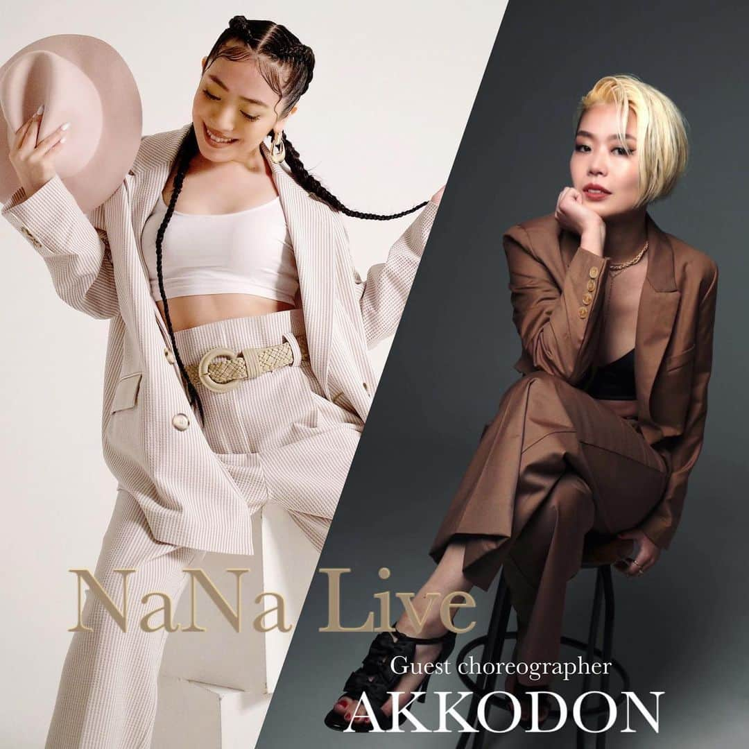 NaNaのインスタグラム：「なななんと💥今回、7/30 Lyrical Night NaNa LiveのGuest choreographerは、AKKODON❤️‍🔥❤️‍🔥❤️‍🔥こういう形で一緒にステージを作るのははじめてだけど、もうすでにやばいステージが見える🔥AKKODONの洗練された振り付けがすごく好きだから、このコラボが嬉しすぎる💘AKKODONの振り付けを踊りたい方はこのチャンスを逃さないでね💫私も楽しみすぎる💓NaNa Live参加希望の方は日曜日までにご連絡ください💌お待ちしております❣️AKKODONよろしくお願いします🔥✨」