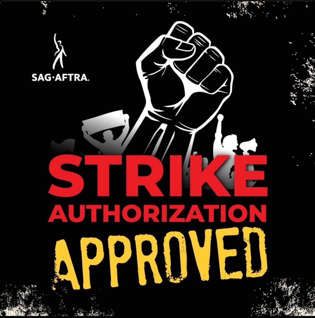 マット・マクゴリーのインスタグラム：「97.91% voted YES!!! It was a historic turnout and a historic level of support! I’m so proud of my fellow actors! 🔥💜🔥  “In a powerful show of solidarity, SAG-AFTRA members have voted 97.91% in favor of a strike authorization ahead of negotiations of the TV/Theatrical Contracts, with nearly 65,000 members casting ballots for a voting percentage of 47.69% of eligible voters.  The strike authorization does not mean the union is calling a strike. SAG-AFTRA begins negotiations on June 7 with the Alliance of Motion Picture and Television Producers. The affirmative vote on the authorization empowers the union’s National Board to initiate a strike if the AMPTP won’t reach a fair deal with the union. The current SAG-AFTRA TV/Theatrical Contracts expire at midnight on June 30, 2023.”」