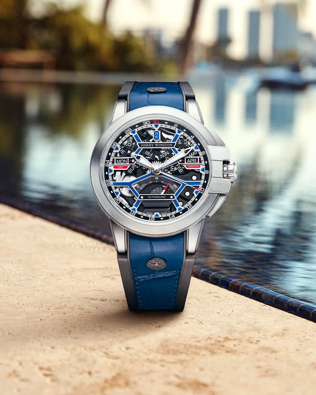 ハリー・ウィンストンのインスタグラム：「Introducing the 16th timepiece in our pioneering Project Z series, the Project Z16—an expression of watchmaking excellence and architectural sophistication. Accent your wrist with this extraordinary limited-edition watch by tapping the link in bio. #HarryWinston #HWOcean」