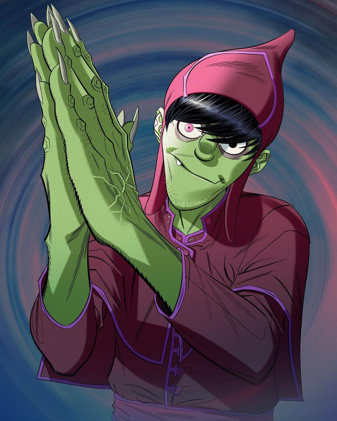 のインスタグラム：「Happy Birthday Murdoc 🎈🥒」