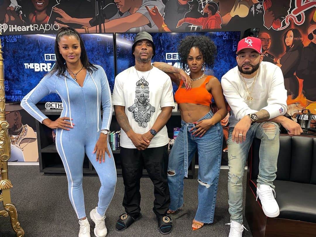 クラウディア・ジョーダンのインスタグラム：「@breakfastclubam today. @jesshilarious_official came thru today and it was a foursome!! Check out her show tonight in the Bronx at Salsa Con Fuego! @djenvy @cthagod @bet」