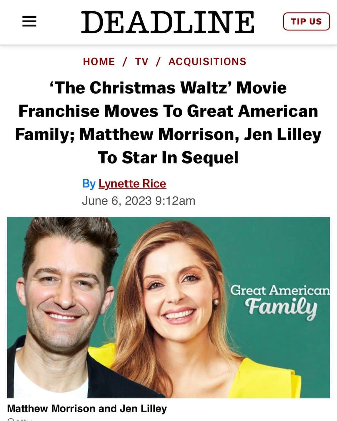 マシュー・モリソンのインスタグラム：「Secret’s out!!! When I tell you all I’m more excited about this film than any other film I’ve ever done, including 5x Academy Award winning movie, The Artist, you better trust me that it’s gonna be epic! Save the date coming soon ❤️」