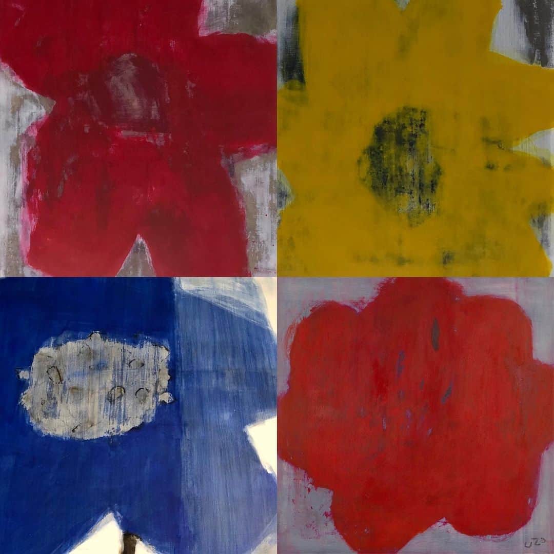 Uzo Hiramatsuのインスタグラム：「2021. 2022. #painter #Japan #fukuoka #contemporaryart #painting #drawing #mixedmedia  #flower #flowers」