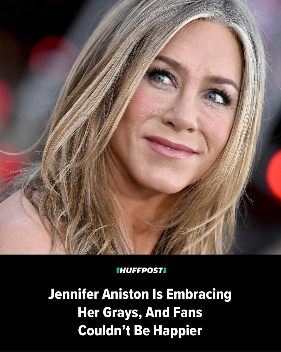 Huffington Postさんのインスタグラム写真 - (Huffington PostInstagram)「⁠ Jennifer Aniston is going natural, and fans couldn’t be happier.⁠ ⁠ The “Friends” actor has been setting hair trends since her sitcom days in the ’90s, so people were thrilled when she rocked gray roots in an Instagram post promoting her new LolaVie haircare brand last week.⁠ ⁠ Aniston had her hair pulled back into a half-ponytail with silver strands framing her face while she vouched for LolaVie’s deep conditioner in the video.⁠ ⁠ People online praised the star of “The Morning Show” for embracing her grays.⁠ ⁠ “Well done for allowing gray to come through - refreshing,” one fan commented on Instagram.⁠ ⁠ See the actor's new look at our link in bio. // 📷 Getty Images // 🖊 Kelby Vera」6月7日 8時43分 - huffpost