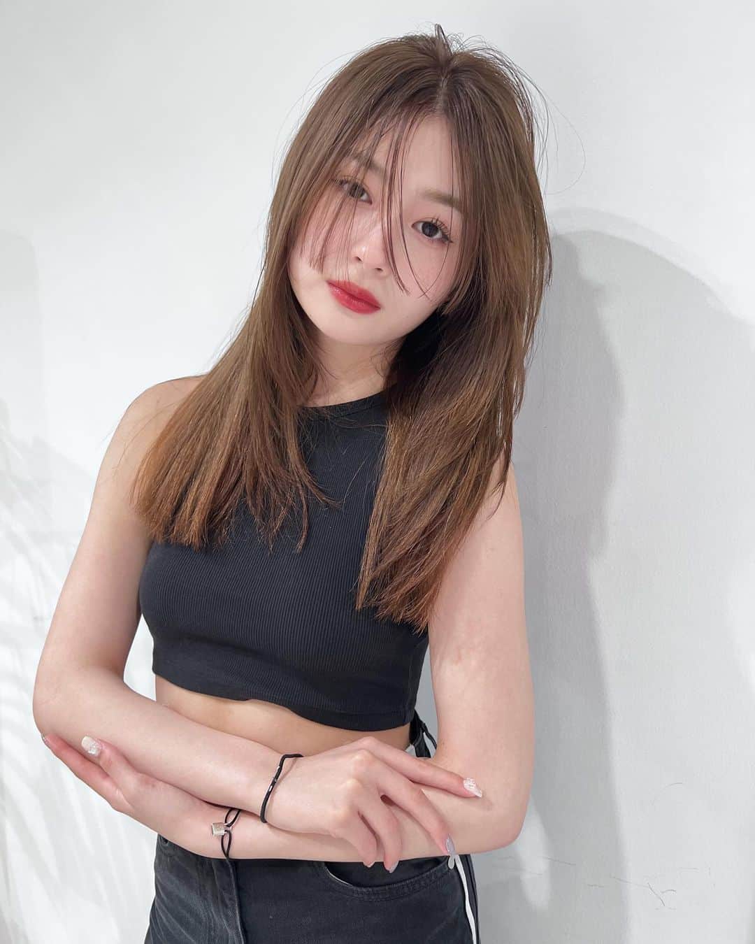 椎名亜美のインスタグラム：「約3年ぶりのブリーチ時男さんにお願いしたの🫢🩷 時男さんに任せてよかった！ありがとうございます🫶」