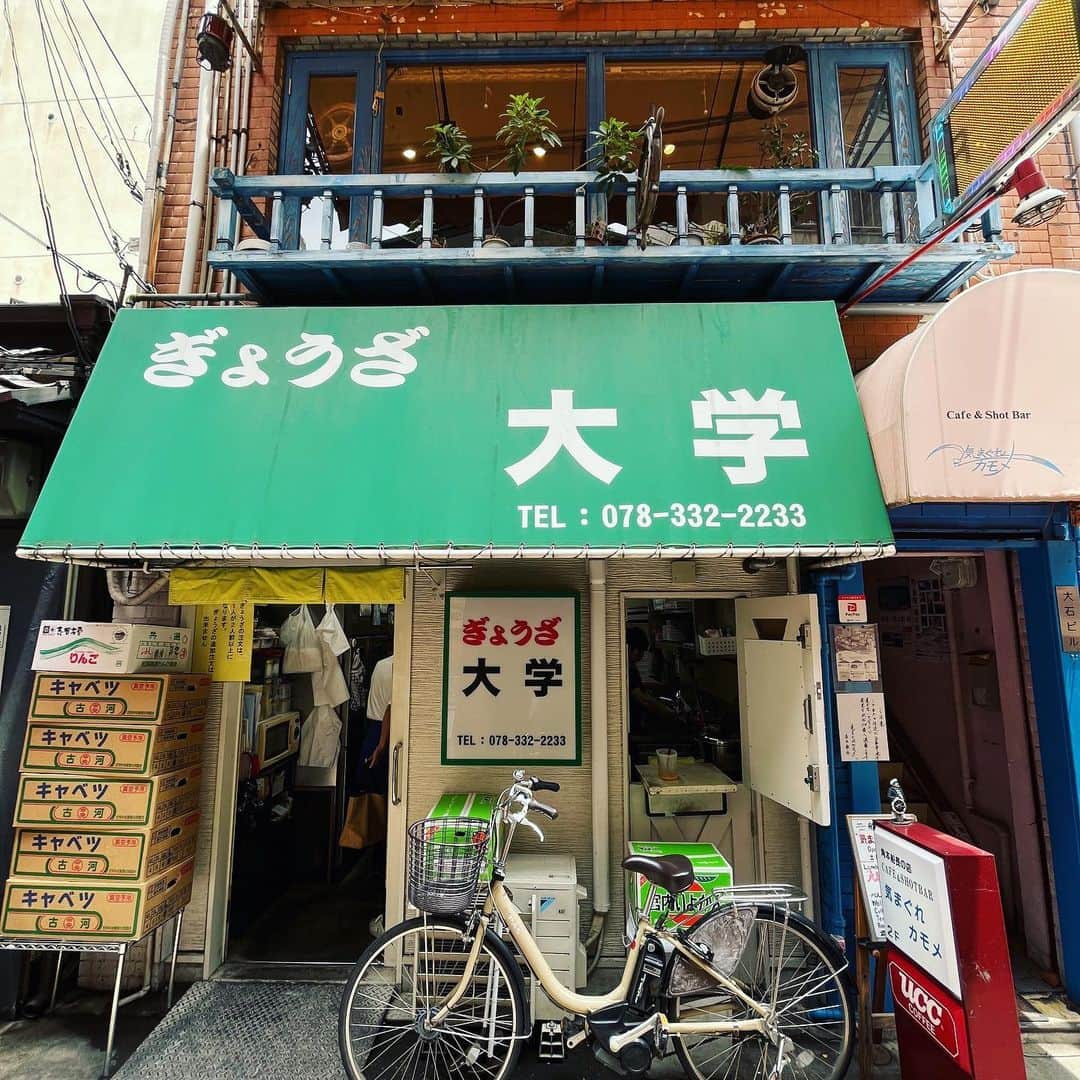 柴田聡のインスタグラム：「ご褒美ランチは 初めて味噌だれで 食べた焼き餃子☆  ランチ大（餃子三人前） 多過ぎたかな？と思う前に、、 食べ終わっちゃった 絶品餃子！！！  皮の食感と焼き加減は見事♪ 小ぶりで餡はさっぱり野菜多め。 ニンニクが絶妙に効いて 味噌だれとの相性抜群！  って思い出してたら もうお腹空いてきた（笑）  とりあえず この味噌だれが 欲しい！！  #神戸 #元町 #中華街 #細い路地 #ぎょうざ大学 #また入学したい」