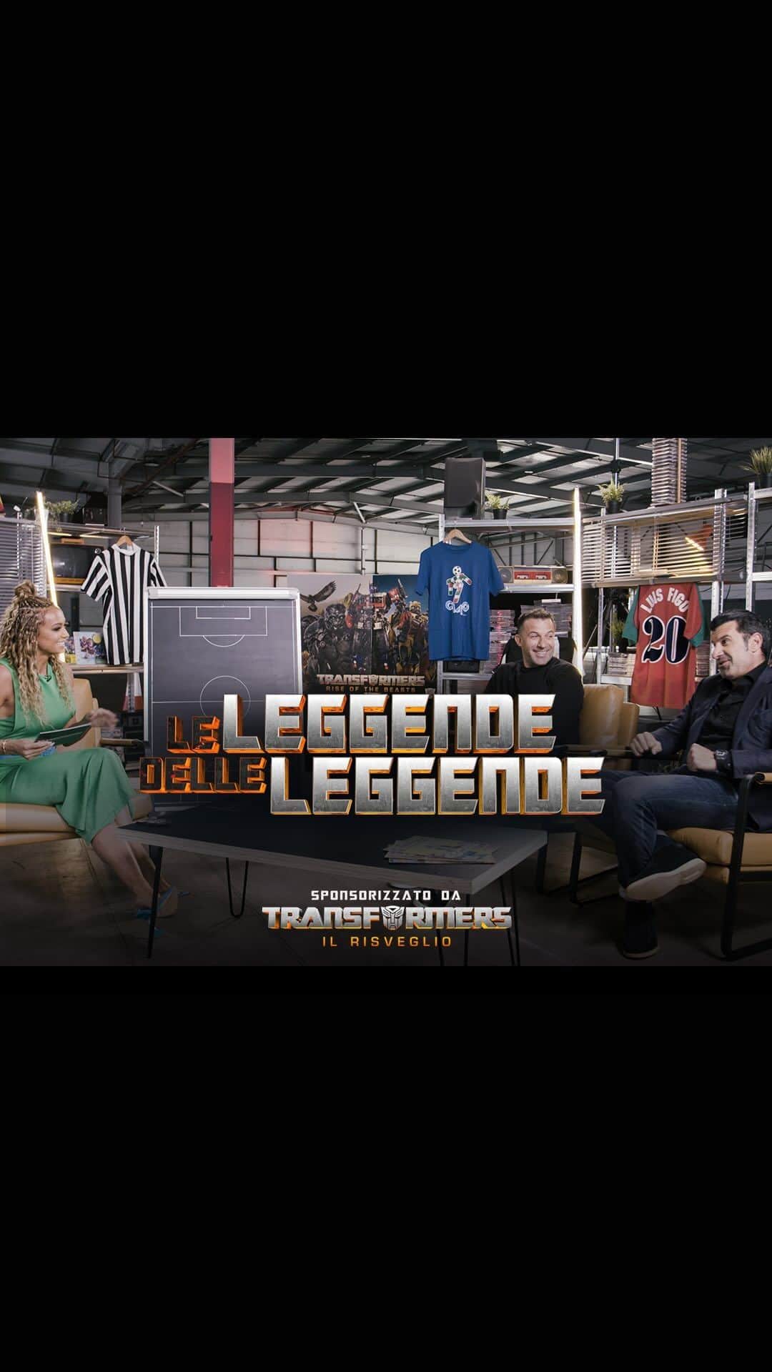アレッサンドロ・デル・ピエロのインスタグラム：「Ho incontrato @luis__figo per selezionare una ALLSTAR Team di calcio a 5 basato sulle caratteristiche dei Transformers #transformersilrisveglio , dal 7 giugno al cinema #ad」
