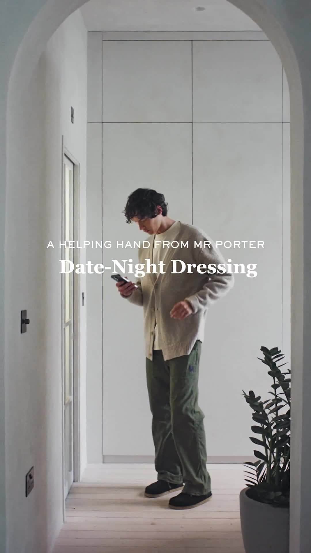 MR PORTERのインスタグラム：「Dressing well is a romantic gesture in itself. First impressions count, after all.  Head to the bio to find pieces that'll help you impress your date.  Directed by: @xcandicelox Director of Photography: @simonplunketdop Producer: @emilyelucas Art Director: @mollyelise_ Social Editor: @tobiaswightman Stylist: @charlieschneiderrrr Music & Sound: @soundbytripp」