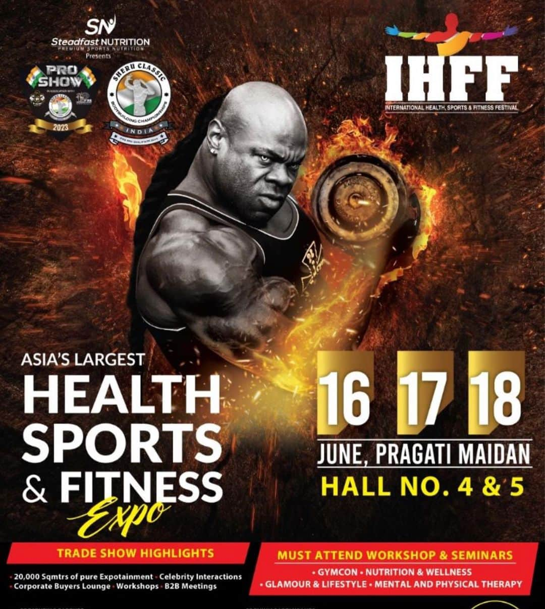 カイ・グリーンさんのインスタグラム写真 - (カイ・グリーンInstagram)「Meet and Greet @kaigreene at the IHFF / SheruClassic ! #delhi #fitness #expo #ihff #sheruclassic  Tag 5 friends to win free passes !!」6月7日 19時59分 - kaigreene