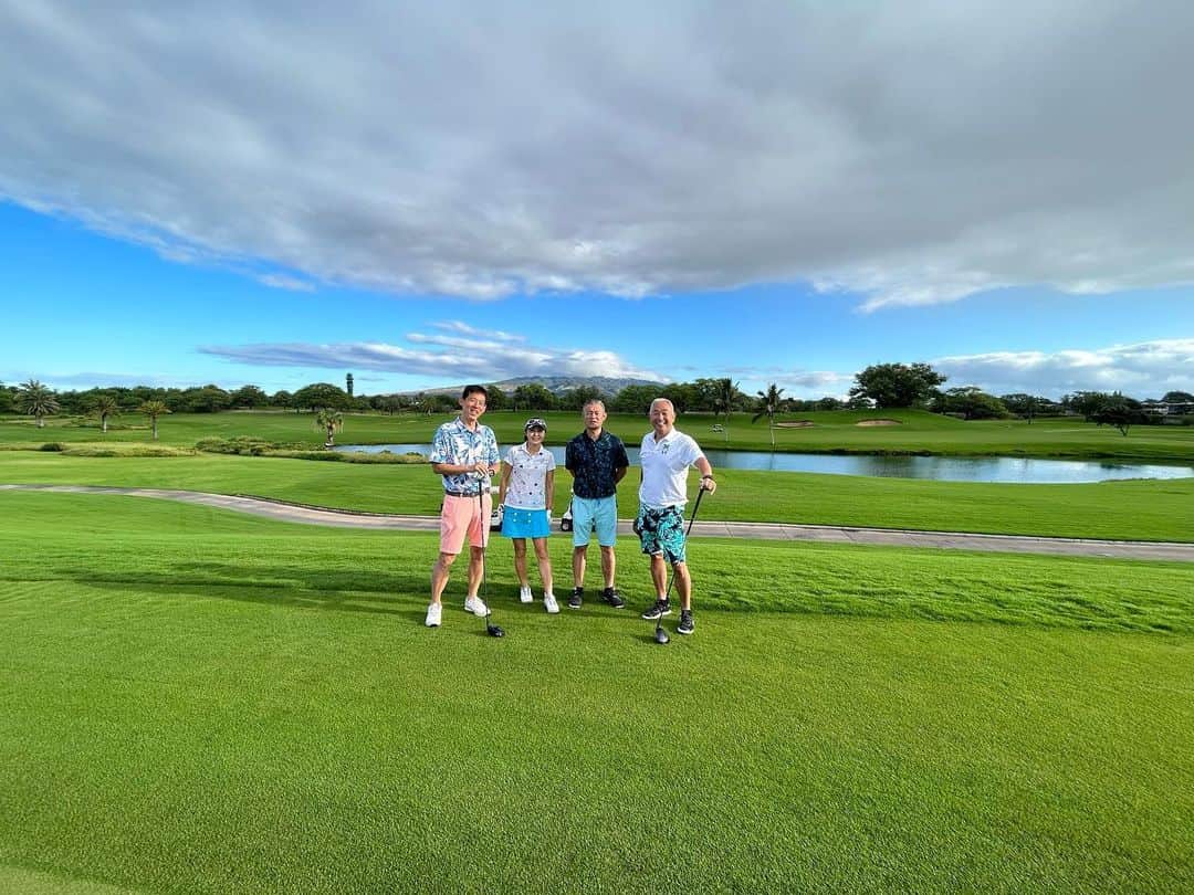 のインスタグラム：「大げさですが、生涯で一番気持ちよいラウンドでした⛳️  神様、皆様に感謝🙇‍♂️」