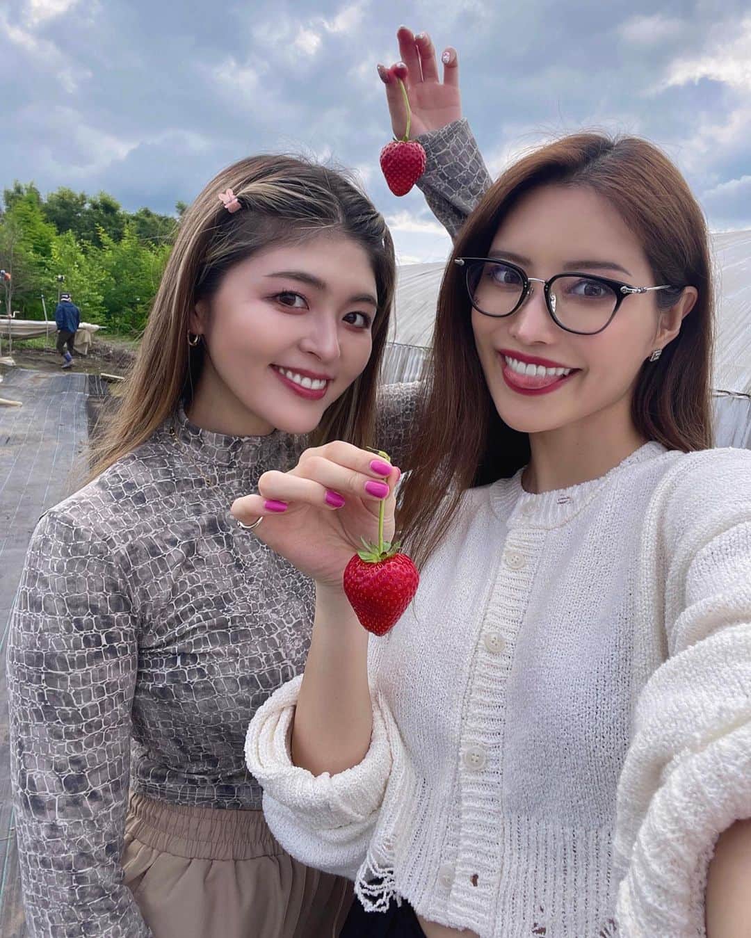 MIKAさんのインスタグラム写真 - (MIKAInstagram)「本気のいちご狩り✊🏻🍓  6.7枚目までスライドして見て欲しい笑 シーズンオフになってしまう苺ちゃんたちをこんなに大量に😮‍💨✨✨ ありがとうございました🌈  小ぶりな子からダイナミックな子まで 味もまろやかな子からとびっきり甘い子まで それぞれ個性があってお口に入れるたび楽しくって！ どれも水々しくて美味しかった〜♥️♥️  ⠀ 今日はあついからね🎐 みんな水分補給しっかり過ごしてねん🫠👌  ⠀」6月7日 14時48分 - cjd_mika