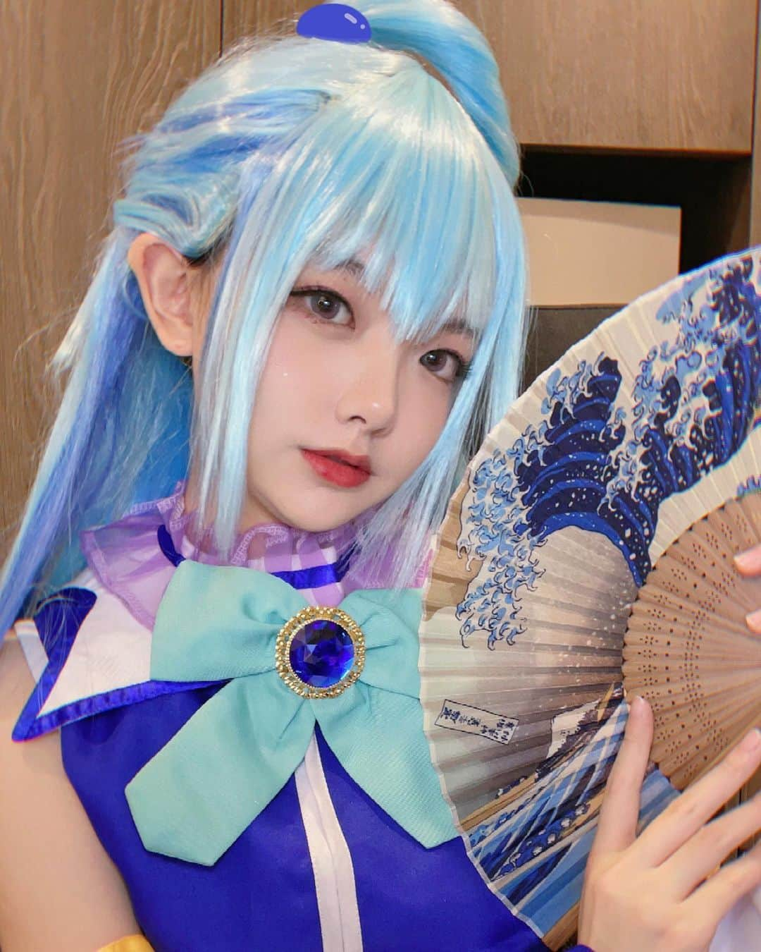 樱群のインスタグラム：「Aqua #konosuba #cosplay  Steam Now: https://www.twitch.tv/sakuragunn」