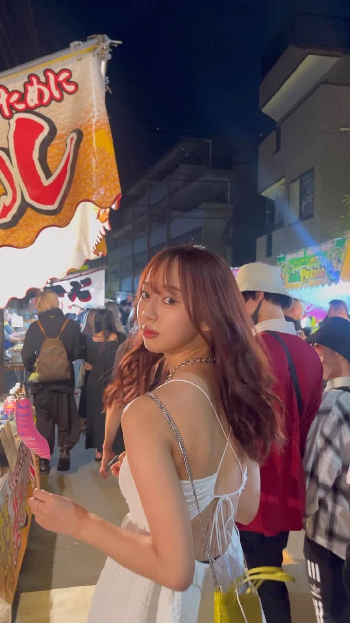 川谷花音のインスタグラム：「I went to the Japanese festival “OMATSURI”🏮🇯🇵There are many festivals all over Japan during the summer time:)   #japan #japanese #japanesegirl #omatsuri #festival #大学生 #大学生コーデ #女子大生 #女子大生コーデ #女子大生の日常 #今日のコーデ #お祭り #夏 #夏祭り #花火大会」