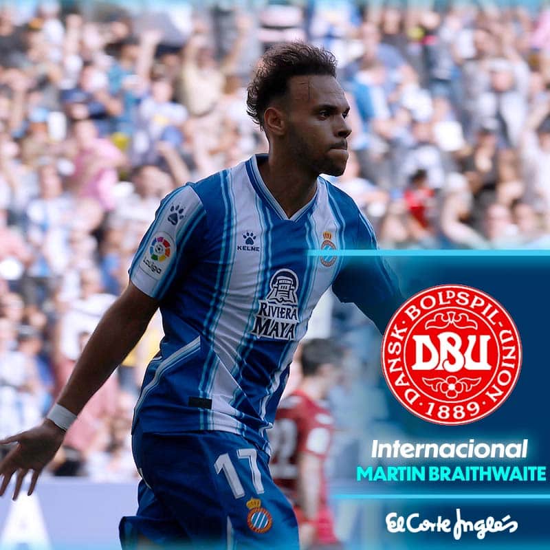 RCDエスパニョールのインスタグラム：「🇩🇰 @braithwaiteofficial convocat per la selecció danesa   👏 El davanter jugarà els partits classificatoris de la @euro2024   #RCDE」