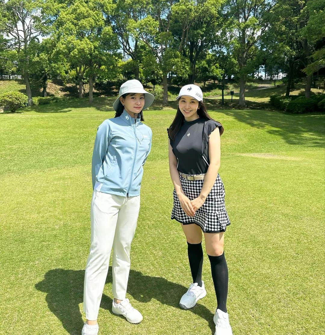 袴田彩会さんのインスタグラム写真 - (袴田彩会Instagram)「🏌️‍♀️ 永尾まりやちゃんと♡ お会いするの3回目なのだけど、 会うたびに「顔ちっちゃ！」てなります🙊❤️  #ゴルフ  #アップグレードゴルフ」6月7日 18時14分 - ayae.ha