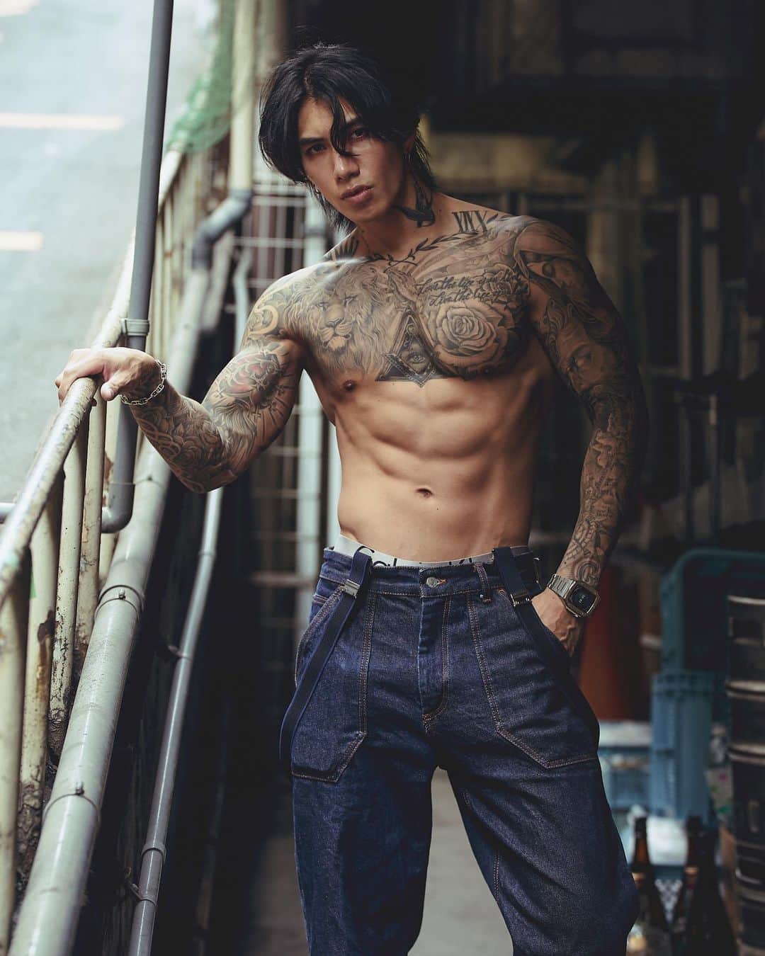 諸岡 昌紀のインスタグラム：「📷 @godayo_   #筋肉 #マッチョ #tattoo #刺青 #被写体 #モデル #フィットネスモデル」