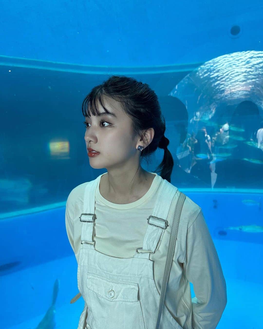 のインスタグラム：「この前はとっても楽しい撮影だったぁ 1日中笑った りなちありがとー🩵🦘 たくさんの動物たちに癒されたのだ🦩 発表するのが楽しみであ〜る」