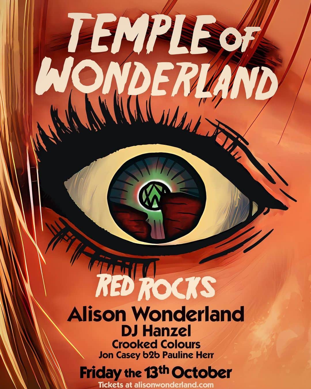 アリソン・ワンダーランドのインスタグラム：「I can’t stop thinking about this show . And poster. And lineup. Had to share . We are changing the whole production for this and I’m already planning it and I’m just excited af」