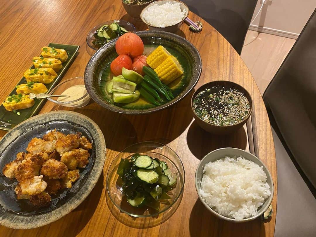愛甲ひかりのインスタグラム：「最近ごはん🍚」