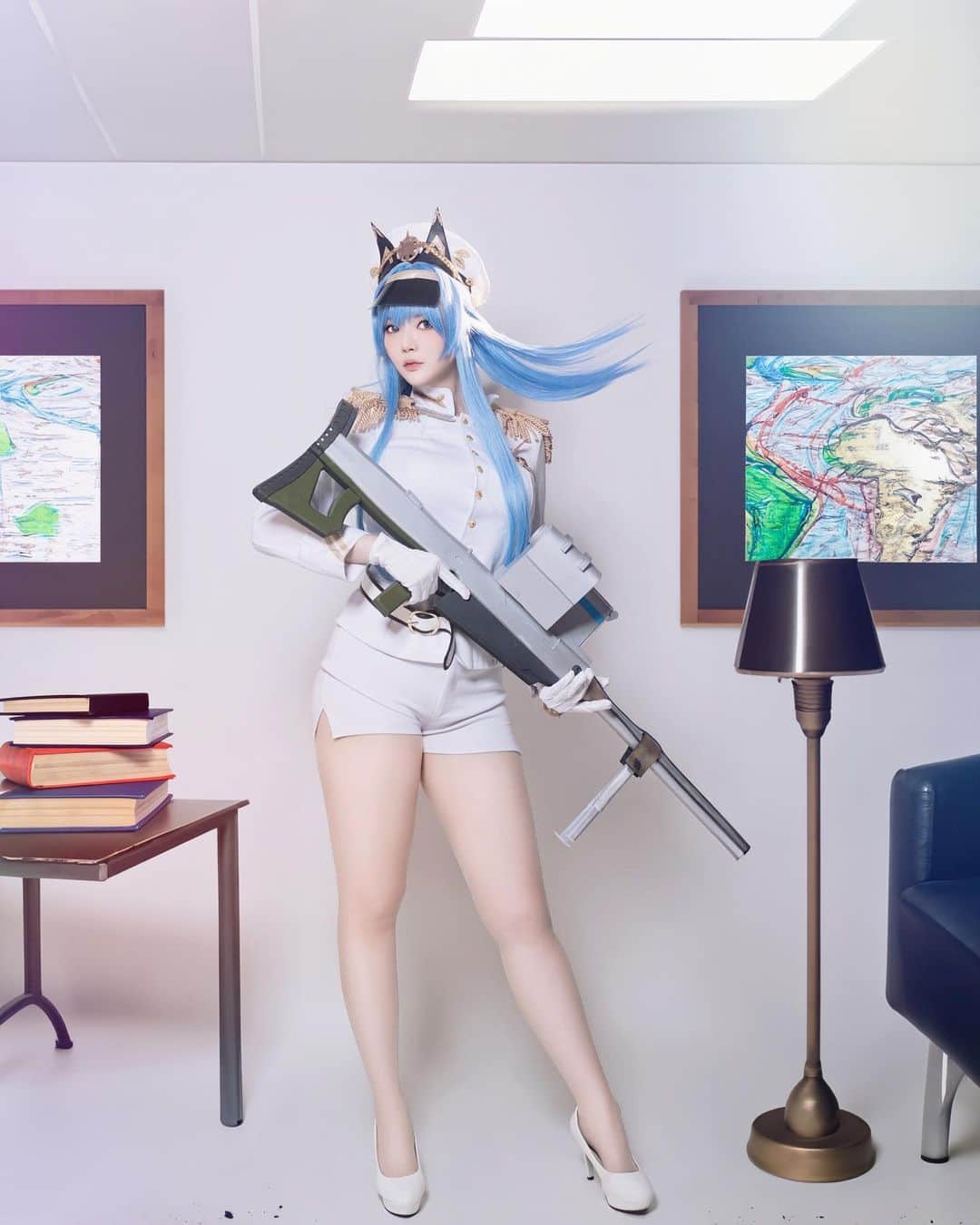 のインスタグラム：「Calling all Commanders who are on School Holidays ! 📚🎮  Anyone fancy learning some naval strategy from me ? 🚢💡  I’ll always be here for you during your School Holidays ! 😎 Join me and download Nikke now! #NikkeMYSG #NikkeSchoolHoliday」