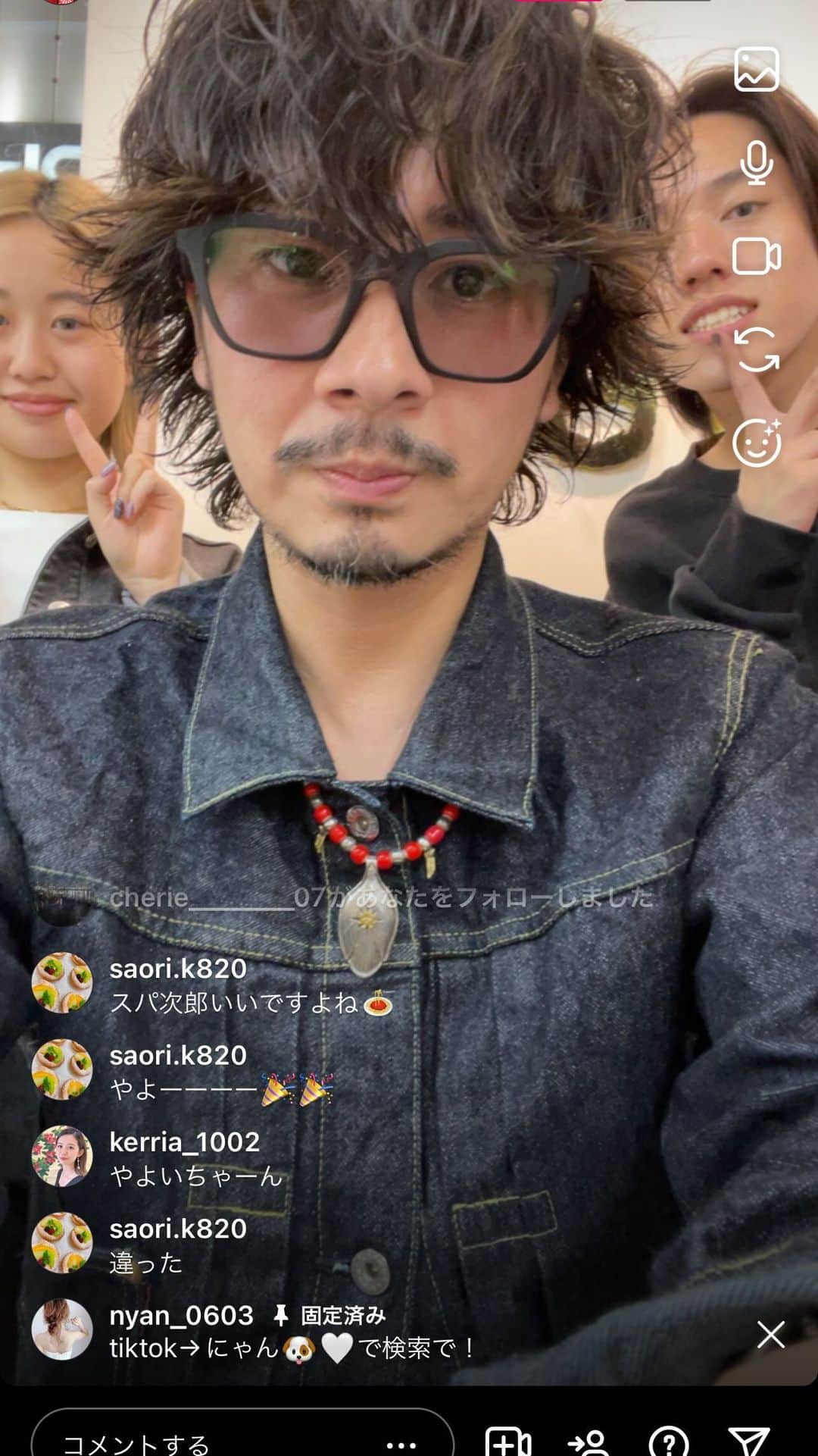 加代憲康のインスタグラム：「1時間の〇〇話😆 皆さん沢山きてくれてありがとうございました！  ✅TikTokの話 ✅彼女の話 ✅新店舗の話 ✅生幹細胞の話 ✅新しい機械で小顔にする話 ✅スタッフ紹介 雑談笑」