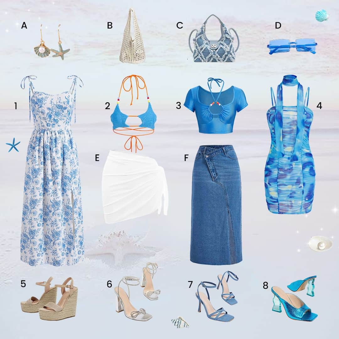 SHEINのインスタグラム：「Hot summer styles, beachwear & beyond: Consider your bags officially packed! 👙👒🕶  Which peak boho looks would you pack for your next free-spirited getaway? 👇  #SHEINbeachvacay」