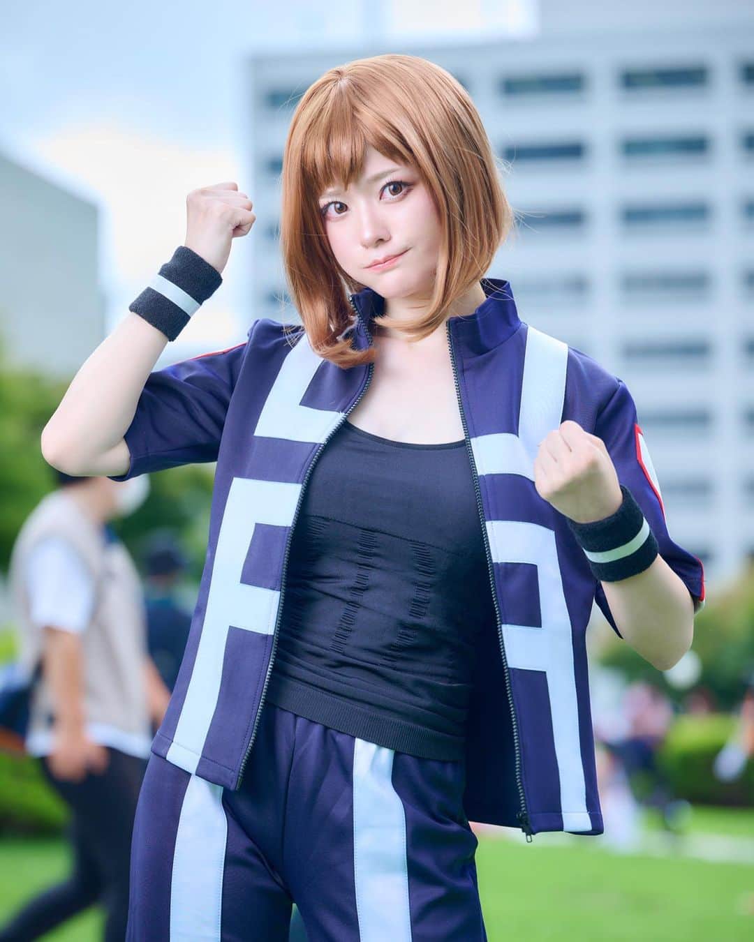 ぽんぬのインスタグラム：「麗日お茶子です！ . . . .  #僕のヒーローアカデミアコスプレ  #myheroacademiacosplay  #japanesecosplay  #cosplay  #cosplayer  #cosplaygirl」
