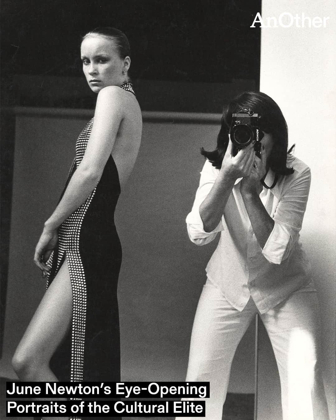 AnOther Magazineのインスタグラム：「A major new retrospective at the @helmutnewtonfoundation celebrates the photographs of June Newton, assembling over 200 rarely-seen vintage photographs. “For the first time, everything in her oeuvre is arranged chronologically,” says curator @harder_matthias ❤️⁠ ⁠ Known by her professional alias ‘Alice Springs’, Australian actress and model June Newton adopted the name to rebrand herself as a photographer in 1970. Alongside her husband, the provocative photographer Helmut Newton, who she met in 1947, she would become one of the most sought-after photographic portraitists of her era. ⁠ ⁠ At the link in bio, @lydunishka delves into June Newton's storied archive of works 📲⁠ ⁠ 📸 Alice Springs. Retrospective. Photography by Alice Springs © Helmut Newton Foundation⁠ 1. Self-portrait with Sirpa Lane, Paris 1970s⁠ 2. Princess Caroline of Monaco with her son Andrea and Karl Lagerfeld, La Vigie, Monaco 1986⁠ 3. Helmut as a nun, Jean Louis David, Paris 1970s⁠ 5. Charlotte Rampling, Paris 1982⁠ 6. Robert Mapplethorpe, Paris 1977⁠」