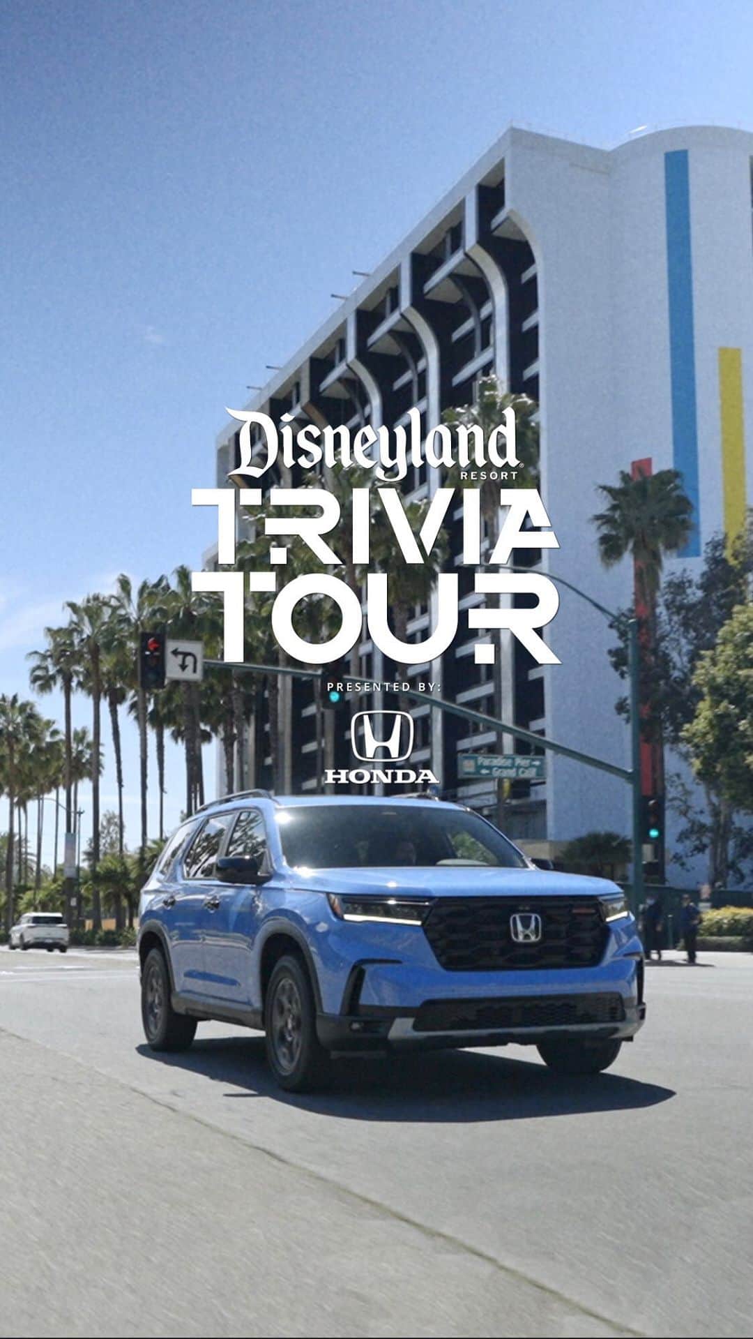 のインスタグラム：「Time to test your Disney knowledge! Buckle up and ride along in the 2023 Honda #PilotTrailSport for the Disneyland Trivia Tour, presented by Honda. Catch the link to the full video in Honda’s bio! @Honda is proud to be the official vehicle of the #Disneyland Resort.」