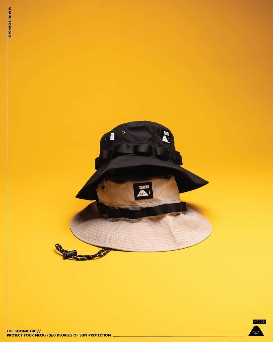 Poler Outdoor Stuffのインスタグラム：「Protect your neck, 360 degrees of sun protection at your service  The Boonie Hat provides. Be the shade you need in the world. Available now☀️   #campvibes」