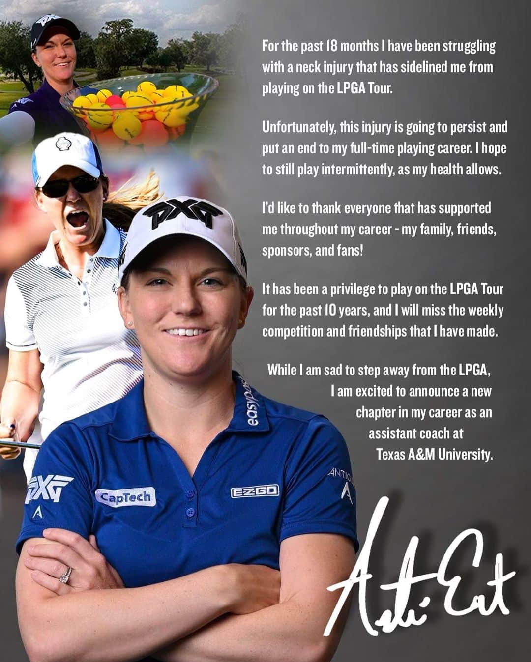 オースティン・アーンストのインスタグラム：「Big life update:  Excited to get started with @aggiewomensgolf!」