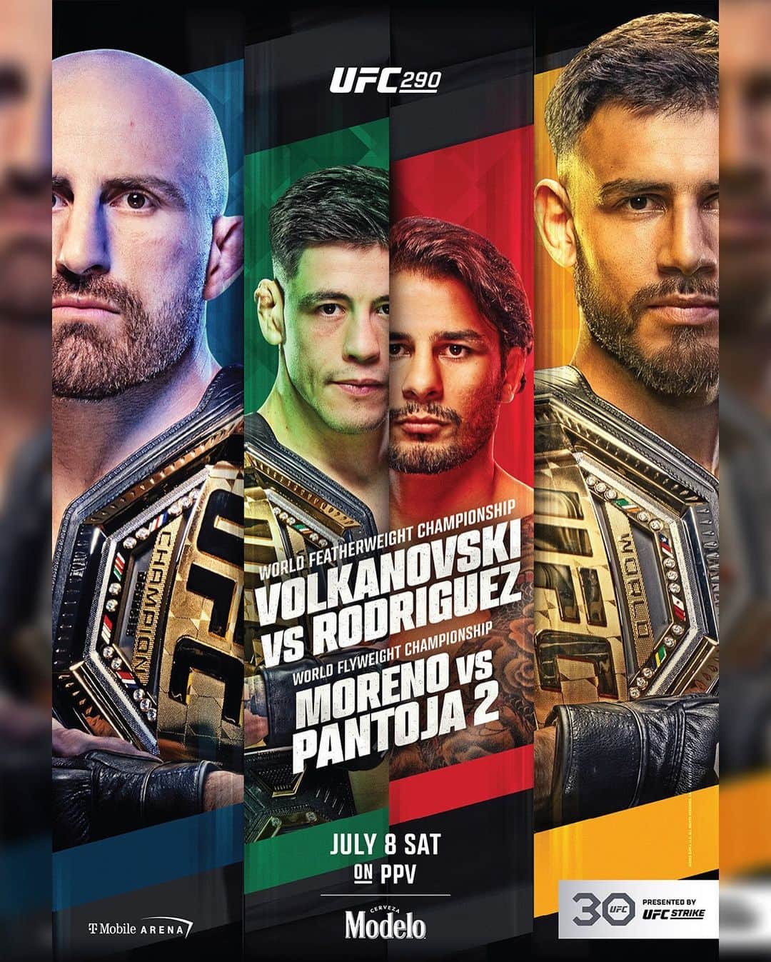 UFCさんのインスタグラム写真 - (UFCInstagram)「🏆 Two title fights, one month away! 🏆  Your official #UFC290 poster has landed!」6月8日 2時00分 - ufc
