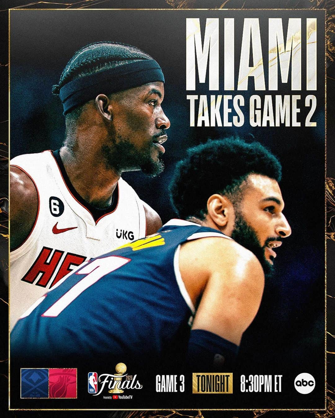 NBAさんのインスタグラム写真 - (NBAInstagram)「The @miamiheat took Game 2 on the road…   🏆 Game 3: 8:30pm/et on ABC 🏆 #NBAFinals presented by YouTube TV 📺」6月8日 2時46分 - nba