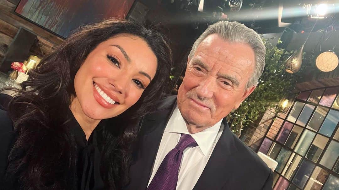 ゼリカ・シルバーのインスタグラム：「With the legend himself @ericbraedengudegast 🎬  More Audra and Mr. Victor Newman coming up 😬☺️#YR」