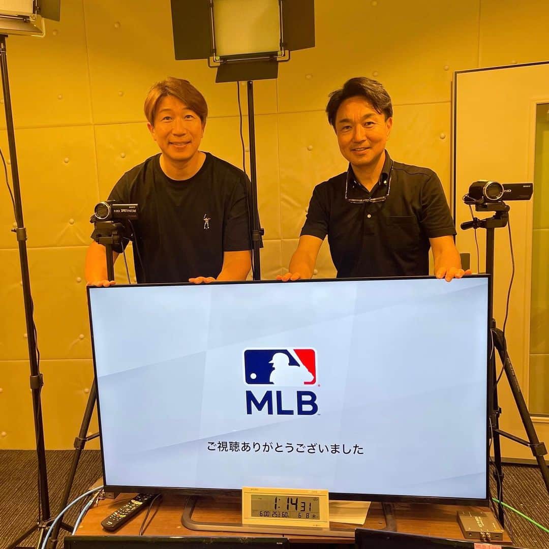 のインスタグラム：「. 今日も @spotvnow_jp にてMLB解説。 長坂アナウンサーと共にお送り致しました。  ご視聴ありがとうございました。  #MLB #インターリーグ #Interleague @angels @cubs #大谷翔平 #鈴木誠也 #出場試合」