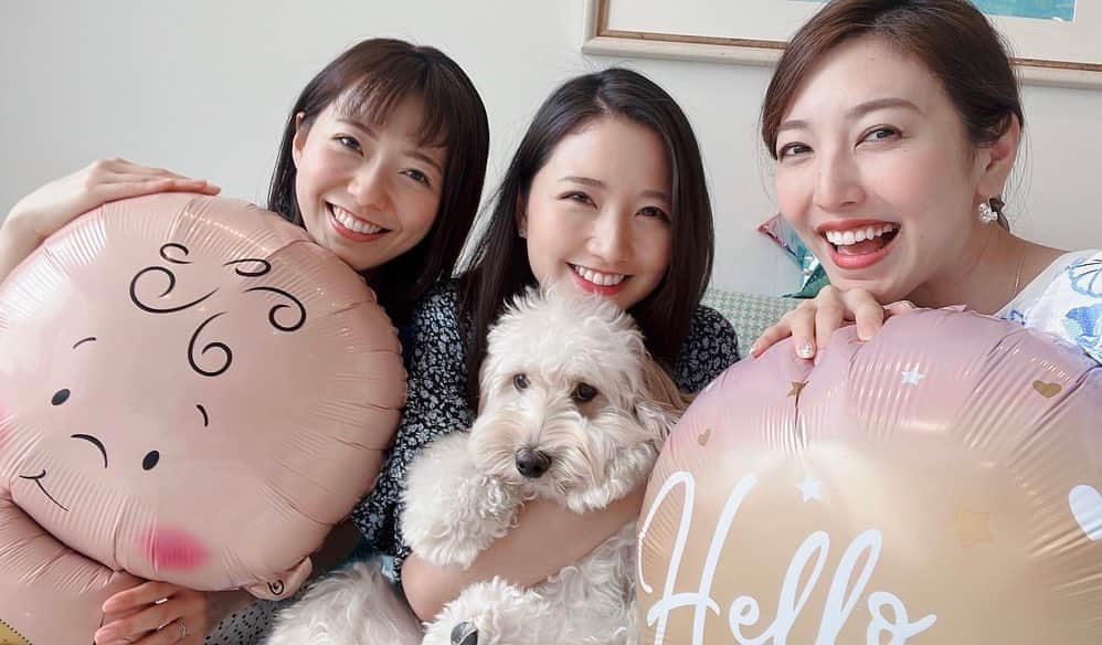 小澤陽子のインスタグラム：「𝚒𝚗 𝚙𝚛𝚒𝚟𝚊𝚝𝚎❁  三田さんと、Babyに会ってきました☺️🩵  嶺衣奈さんと、色んなお祝いを兼ねて🏠♪̊̈♪̆̈  大好きな尊敬する先輩お２人、 そしてかわいいBabyにパルムちゃん🐩 との時間はあっという間で、 癒しそのものでした…🦭🌿  フジテレビ卒業は寂しいけれど、こうして会えて、 いつも心強い言葉を掛けてくださる 三田さん😽 何も変わりませんでした❤︎ ただ、 これまで以上に穏やかで柔らく、温かい空間でした🤍 お邪魔しました😆🌸  #極上の癒し #WelcomeToTheWorld」