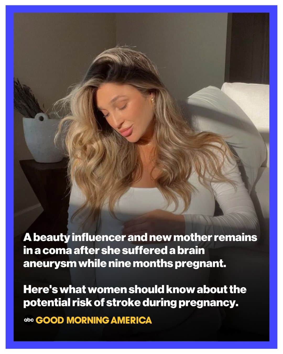Good Morning Americaさんのインスタグラム写真 - (Good Morning AmericaInstagram)「Beauty influencer Jackie Miller James remains in a coma a week after she suffered a brain aneurysm while nine months pregnant, spotlighting the potential risk of stroke during pregnancy. MORE on what women should know at our link in bio.」6月8日 6時00分 - goodmorningamerica
