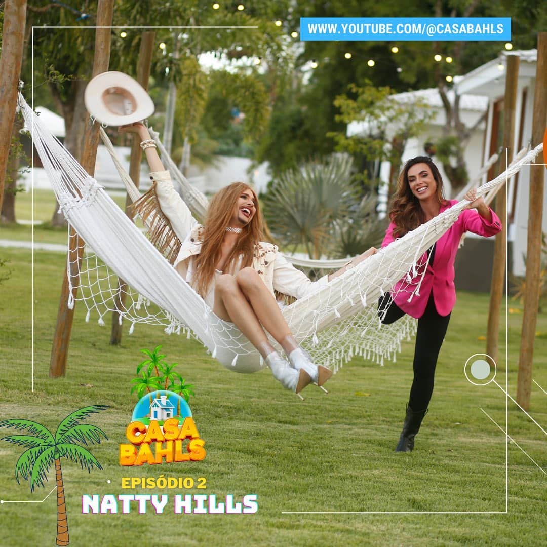 Nicole Bahlsのインスタグラム：「Está no ar o segundo episódio do @canalcasabahls, com a maravilhosa Natty Hills @heyreinaldo 🌴🏠🌴  Obrigada pelo carinho e mensagens de apoio… Esse projeto está sendo feito com muito amor, para vocês ❤️  Sigam o @canalcasabahls para acompanhar as novidades e se inscrevam no canal. Link no Story 😘」