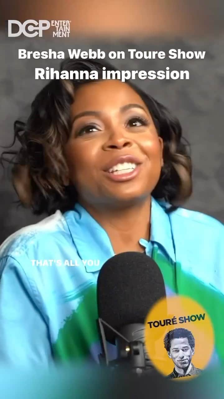 のインスタグラム：「I love @badgalriri ♥️  #Repost @toureshow  I love @badgalriri and I love @breshawebb. She has me dying this whole intv. #breshawebb #rihanna」