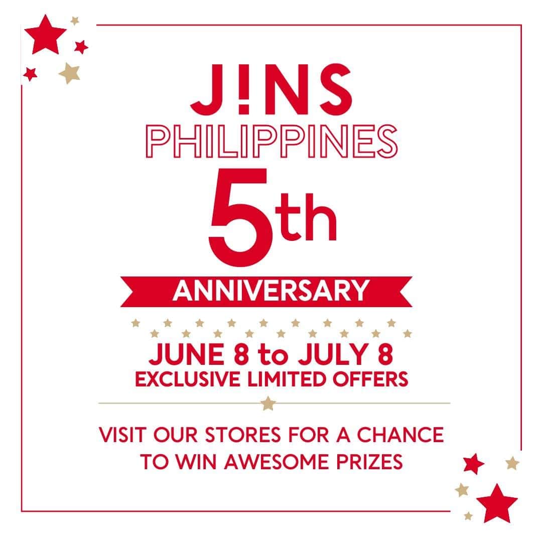 JINS PHILIPPINESさんのインスタグラム写真 - (JINS PHILIPPINESInstagram)「Celebrate with us and get to enjoy exclusive limited offers for JINS 5th anniversary this June 8 to July 8, 2023!   Visit us at:  SM Aura SM Makati SM North Edsa Robinsons Manila SM Megamall Ayala Trinoma SM Mall of Asia  #JINS #eyewear #glasses #JINS5thanniversary」6月8日 13時00分 - jins_philippines