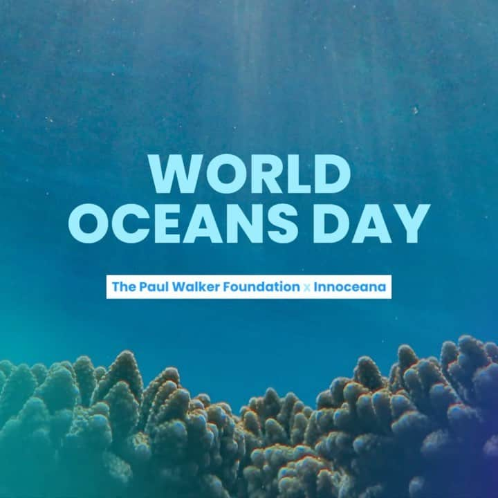 ポール・ウォーカーのインスタグラム：「Let’s make waves for a better world! 💙  Join us in celebrating #WorldOceansDay by taking action to protect our precious oceans. The @PaulWalkerFdn is partnering with @Innoceana to preserve one of our most important resources. Support the efforts in educating future generations and shop (link in bio) the limited edition World Oceans Day pocket tee and trucker cap.   #DoGood #SaveTheOcean #TeamPW」